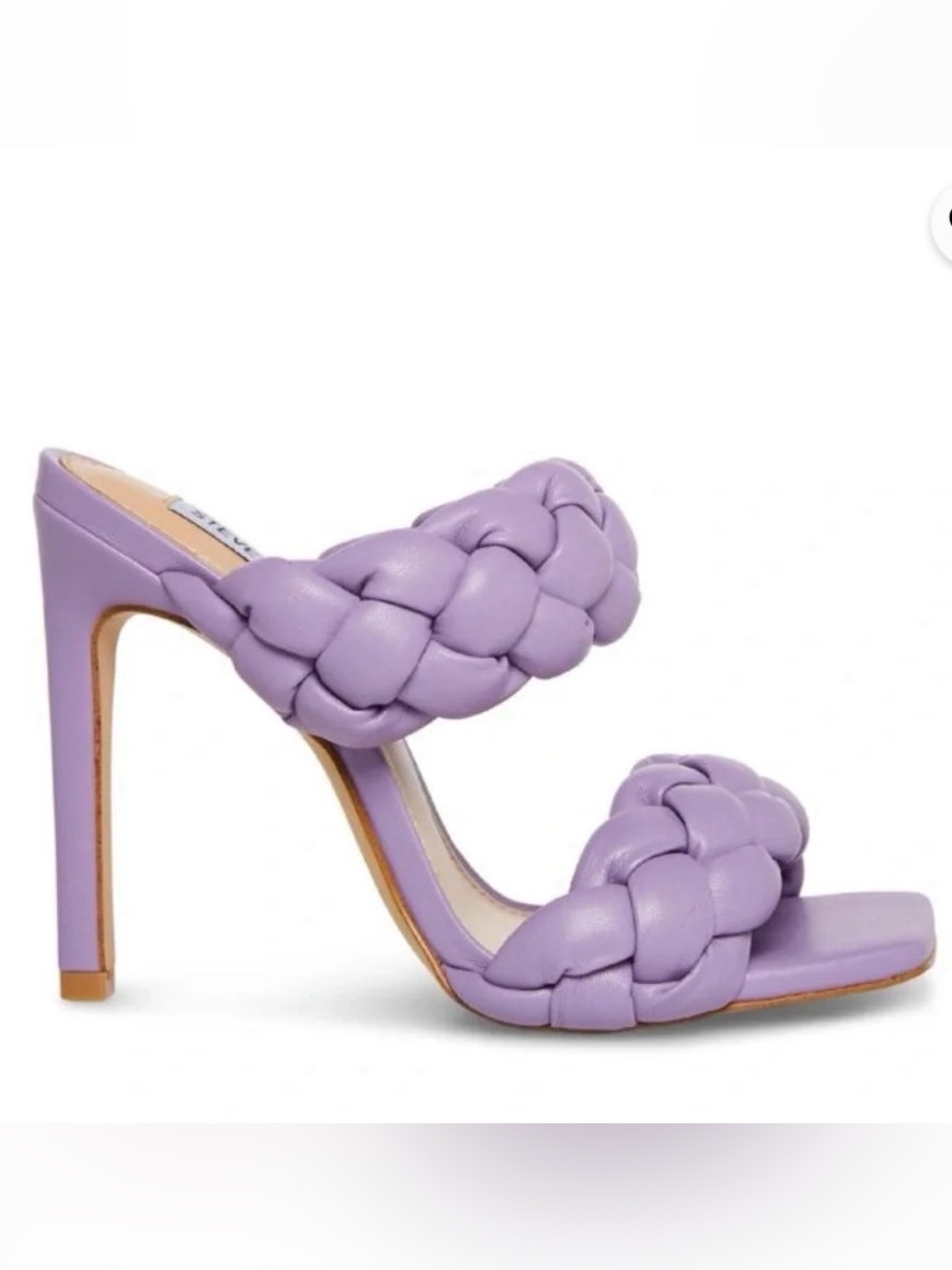 Lavender Braided Double-Strap High Heel Sandal - Women